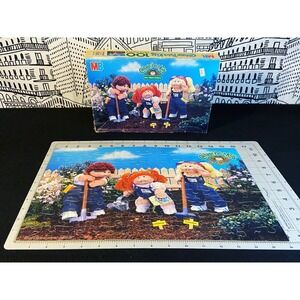 Vintage 1984 Cabbage Patch Kids Milton Bradley 100 PC Puzzle Garden 80s COMPLETE